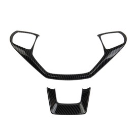 Korlot Carbon Fiber Style Interior Steering Wheel Cover Trim Accessories for 2020-2026 Ford Explorer