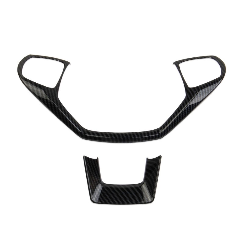Korlot Carbon Fiber Style Interior Steering Wheel Cover Trim Accessories