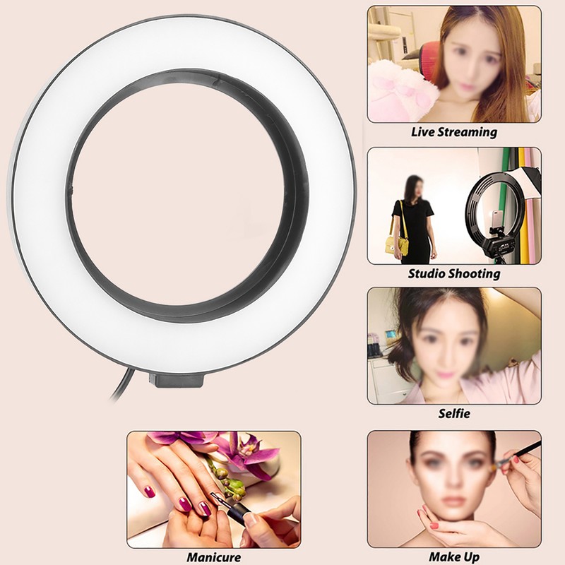 6inch Photography Dimmable LED Video Live Studio Camera Ring Light