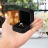 PUFEUOO Velvet Ring Box, Square Engagement Ring Box, Small Jewellery