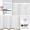 MOXDBT NO Hook Ombre Grey Shower Curtain with Snap-in Liner