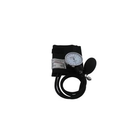 Santamedical Adult Deluxe Aneroid Sphygmomanometer with Stethoscope - Blood Pressure Cuff Durable and Carrying Case - Manual Blood Pressure Cuff Black
