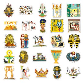 2 x Pack of 50 Egypt Stickers, Egyptian Pharaoh Stickers, Pyramids Mummy Stickers, Egypt Waterproof Sticker Set, for Car, Laptop, Skateboard, Bicycle, Motorcycle, Scrapbook Sticker
