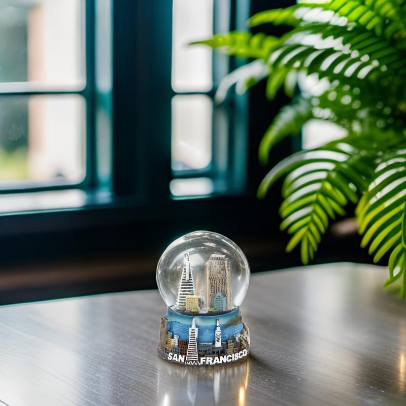 Mini San Francisco Snow Globe Landmarks and Skyline 2.5 Inches