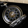 Tiong Unique Octopus Hollow Mechanical Pocket Watches with Chain Men's