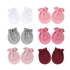 BQUBO Baby Mittens No Scratch Cotton Newborn Infant Glove Soft Skin-friendly Gloves Mittens for 0-6 Months Baby Girl Boy