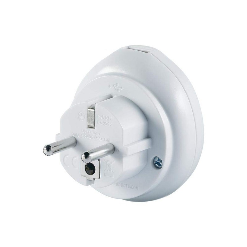 Go Travel Earthed UK to EU European Adaptor Convertor inc