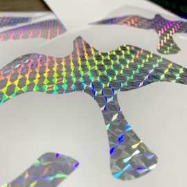 Anti Collision Window Bird Stickers, Reflective Window Stickers for Bird Strikes, Rescue Birds and Glass Door Protector, Pack of 12