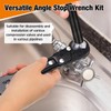 Lanties 4 Pcs Angle Stop Wrench Kit Plumbing Tool, Olive