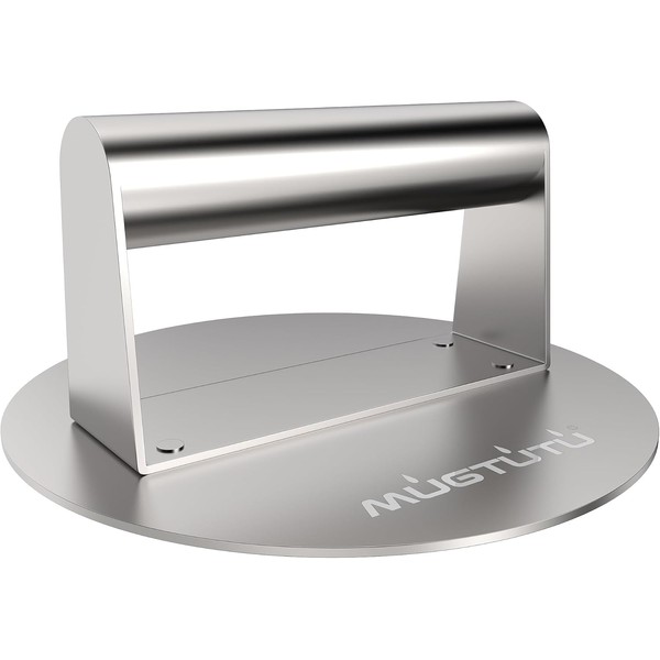 Burger Press, 6.3 Inch Stainless Steel Smash Non-Stick Smooth Hamburger