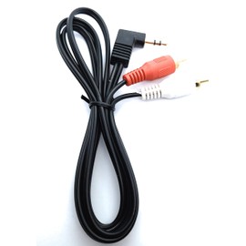 DRUT 1m 3.5mm to RCA Jack Right Angled AUX Stereo Audio Cable Gold Plated Connectors 3.3ft