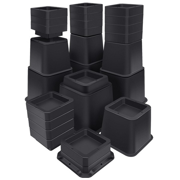 ANNKUT Bed Risers 12 inch Heavy Duty,Elevation in Heights 1,2,3,4,5,6,7,8,9,10,11,12