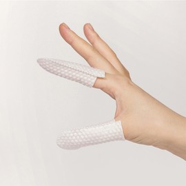 NINFEIQI 100Pcs Cotton Finger Cots, Finger Covers Protector Breathable for Work, Disposable Finger Teeth Cleaning for Dogs and Cats