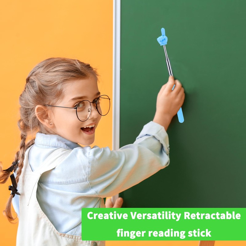 Pack of 5 Pointing Sticks, Finger Stick, Telescopic Pointer, Teacher