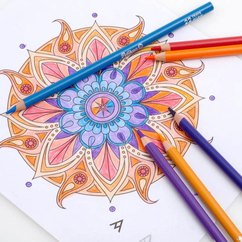 Pelikan 30330301 - 24 lápices de colores vibrantes, minas de