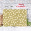 5 Sheets Christmas Wrapping Paper,DXTXTJ 50x70cm Recyclable Wrapping Paper,Brown White