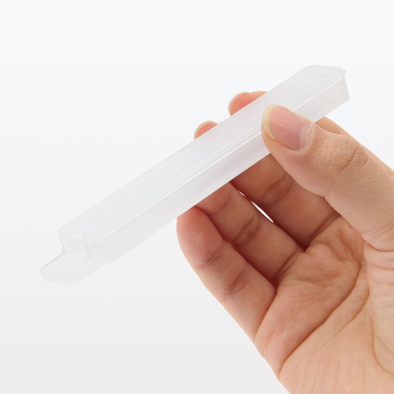 MUJI 12057086 Polypropylene Bag Fastener Clips, Translucent, Large, Width 4.7