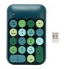 2.4GHz Wireless Numeric Keypad 18 Keys Retro Color Round Keycaps