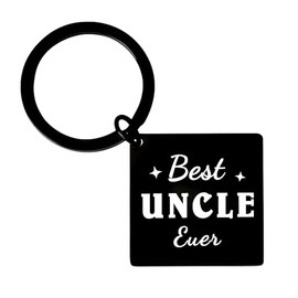 Christmas Gifts for Uncle Keychain from Niece Nephew Thank You Appreciation Gifts for Uncle Birthday Gifts for Men Uncles - Best Uncle Ever Keychains