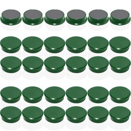DUJEQM Fridge Magnets, 30 PCS Magnet Refrigerator Magnets Small Magnets for Whiteboard,Round Strong Magnets Heavy Duty Magnets Cute Mini Whiteboard Magnets for Fridge Home Classroom Office (Darkgreen)
