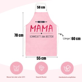 MEJOSER Gifts for Mum Women Cooking Apron Ladies Funny Apron Kitchen Apron Pink Mother's Day Gift Baking Apron Mother's Day Birthday Christmas Gifts, pink