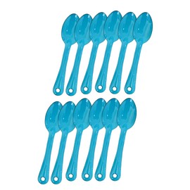 Enamel Turquoise blue Spoon - Cuchara Turqueza Azul de Peltre Chica - 8 1/4" - 12 Pack