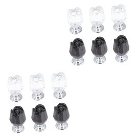 Operitacx 2 Sätze Schubladengriffe Aus Kristall Kleiderschrank Griffknopf Schrankknöpfe Handhaben Dekorativer Schubladenknopf Schrank Kristall Rose Griff Black 6 Stücke * 2