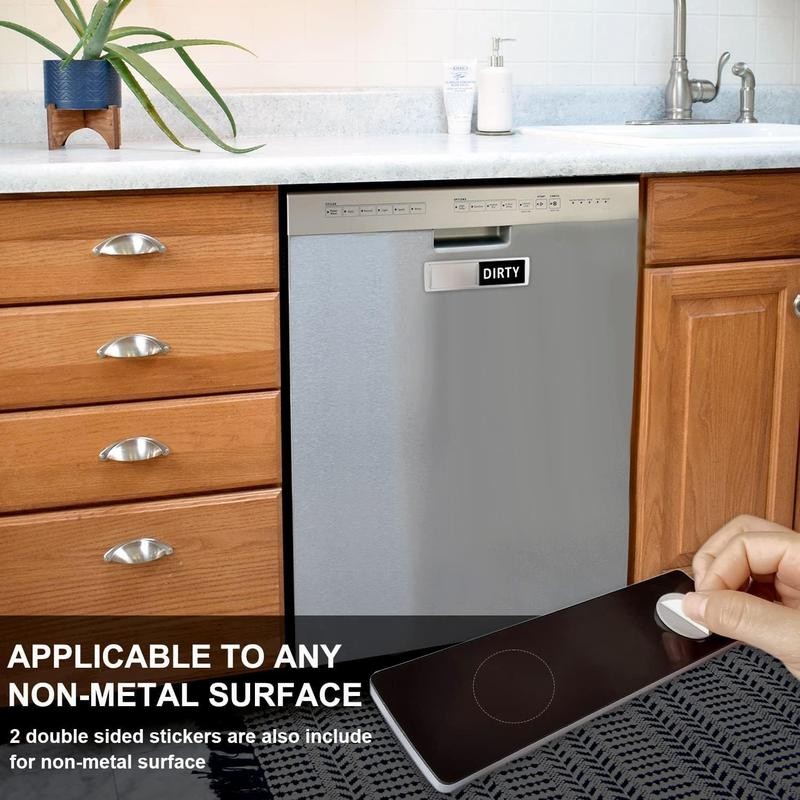 Clean Dirty Sign, Non-Scratching/Super Strong Soft with Double-Sided Adhesives/Easy to