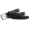 Silver Square Titanium Black Belt - 44"