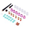 40Pcs TIG Welding Torch Accessories Kit Collet Alumina Nozzle Gas