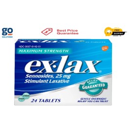 Ex-Lax Maximum Strength Stimulant Laxative Constipation Relief Pills, 24 Count