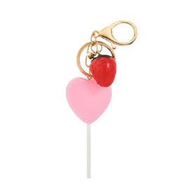Angyape Mini Bag Purse Charms for Handbags Cute Funny Heart Lollipop Keychain for Women Strawberry Charm Car Keys Accessories
