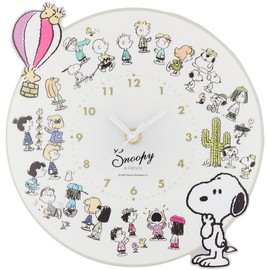 Marimo Craft SPZ-2614 Snoopy Acrylic Wall Clock All Peanuts W 8.9 x H 9.1 inches (22.6 x 23.2 cm)