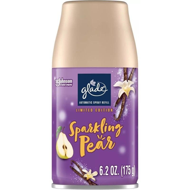 Glade Automatic Spray Refill, Sparkling Pear, Limited Edition Scent, 6.2