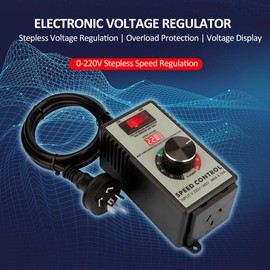 LAPOOH Electronic Voltage Governor AC Motor Speed Controller Electric Router Exhaust Fan Grinder Drill Variable Voltage Regulator Switch LED Display