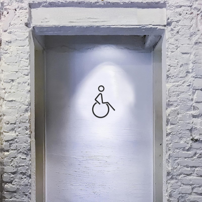 Ciieeo Wheelchair Accessible Sign Acrylic Disabled Symbol for Office Public