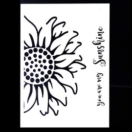DIY Decorative Sunflower Stencil Template for Painting on Walls Furniture Crafts (A4 Size)