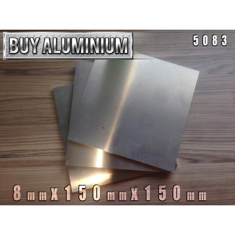 8mm Aluminium Plate Sheet - Grade 5083 (150mm x 150mm)