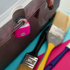 Yale - YE3B/38/119/1/P Standardsicherheit 38 mm Aluminium Vorhängeschloss - Pink - offener Häutchen - 3 Tasten