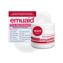 emuaid EMUAIDMAX Ointment for Itchy Skin, Maximum Strength Treatment for Athlete's Foot, Psoriasis, Jock Itch, Rash, Eczema, Cold Sores, Blisters, and Yeast Infection 2oz