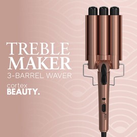 Cortex Beauty Wave Maker - 3-Barrel Waver (Rose Gold)