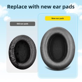 MusiDianTang Ear Cushions for Cloud 2 and Cloud Alpha, Replacement Ear Cushions for HyperX Cloud Stinger/Cloud Flight/CloudX/Cloud II/Cloud III/Cloud Alpha/Cloud Core/Mix Headphones.