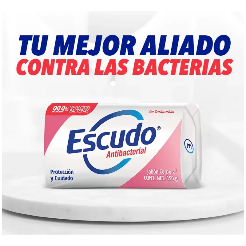 Jabón En Barra Escudo Antibacterial Protección Y Cuidado 150g 1