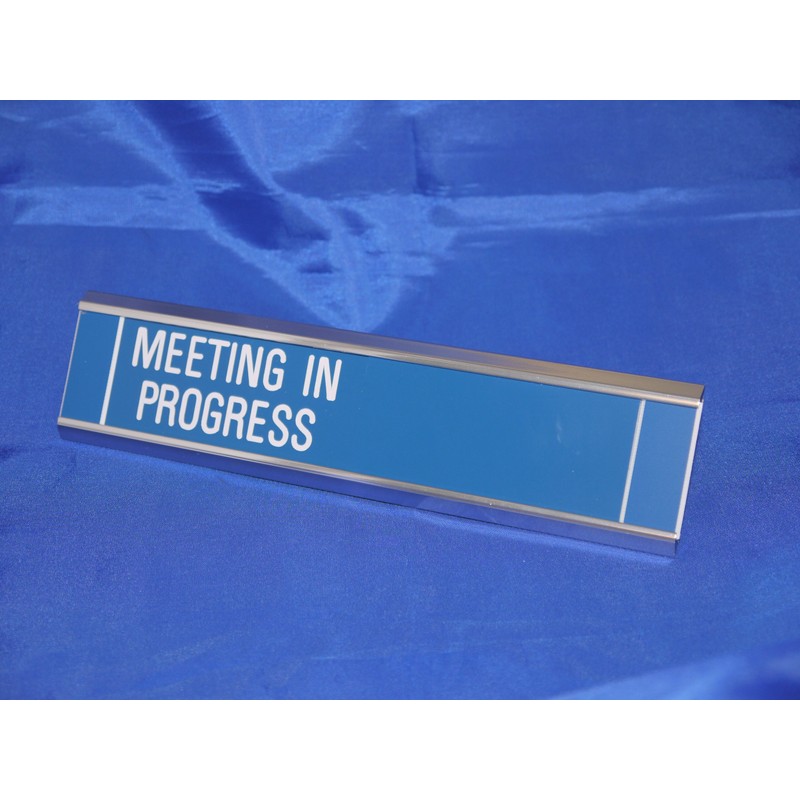 Sliding Signs - Entry Control - Meeting in Progress (Or