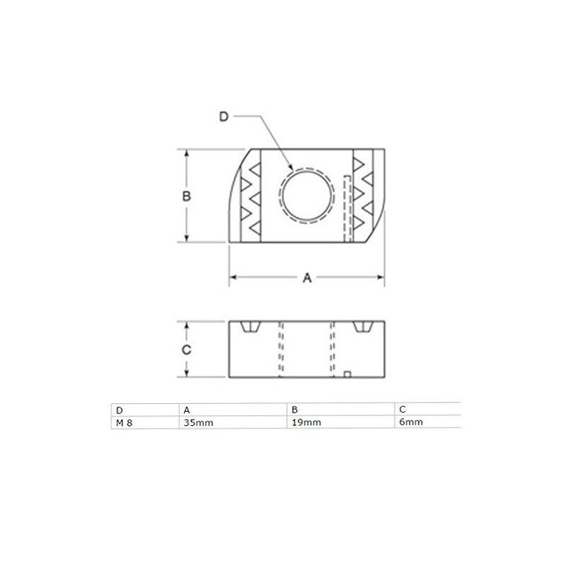 Sourcingmap M8 Plastic Cover Plain Channel Nuts 25pcs for Unistrut