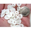 50Sets T5 1.2cm Off White Cream Plastic Resin Snaps Button