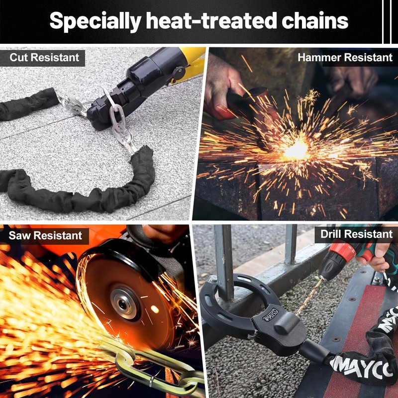 Scooter Locks Anti Theft,Bike Chain Lock with Key,Electric Scooter Lock