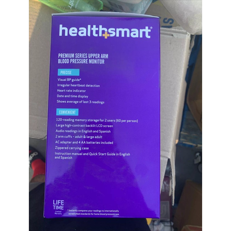 HealthSmart Premium Series Digital Upper Arm Blood Pressure Monitor In