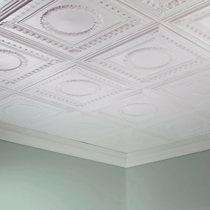 Fasade - 2ft x 4ft Rosette Glue Up Ceiling Tile/Panel