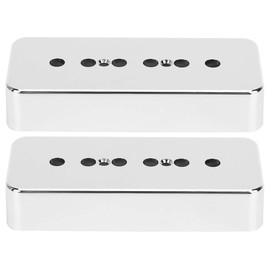 2Pcs Guitar Pickup Cover P90 Soapbar Pickup Covers Silver Chrome-Plating ABS Musical Instrument Accessories for Electric Guitar Pickup Musical Instrument Accessories